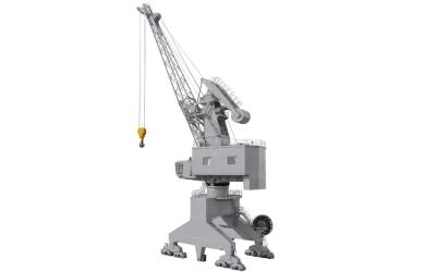 одностреловой портальный кран, портальный кран с одной стрелой, single jib portal crane, портовый кран 200 т, портальный кран для терминала, портальный кран для порта, кран для навалочных грузов, кран с грейфером, купить портальный кран, поставка портального крана, «Кронштадт» портальный кран